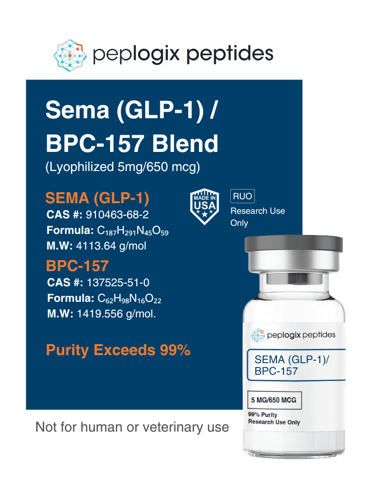 Sema (GLP-1) / BPC-157 - 5mg / 650mcg Default