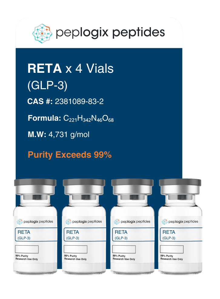 Reta (GLP-3) x 4 Single Dose Vials 12mg x 4 vials (48mg Total)